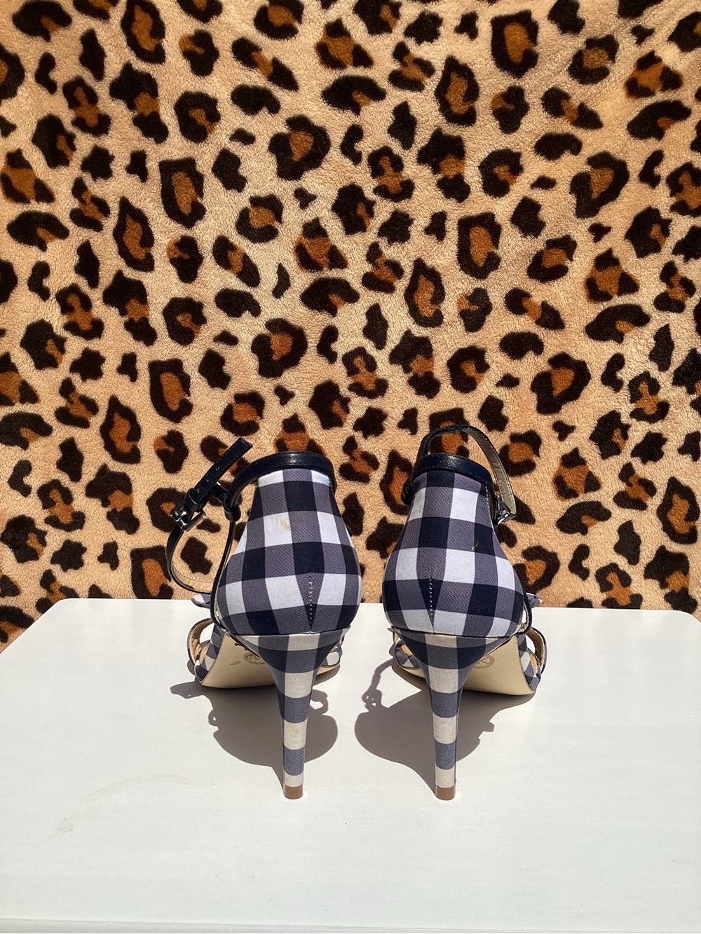 MICHAEL Michael Kors Pippa Gingham High Heel Sandals - Picture 6 of 8